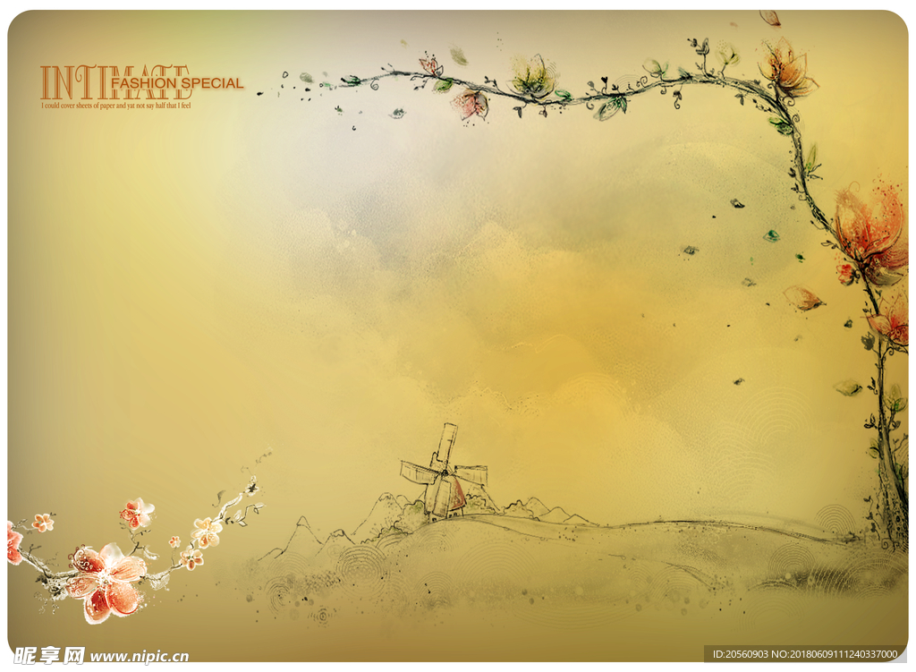 背景底图边花鲜花边框