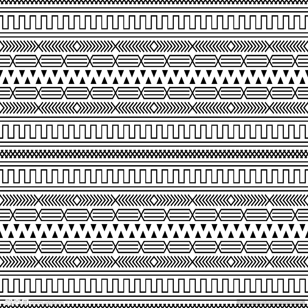 民族无缝印花图案