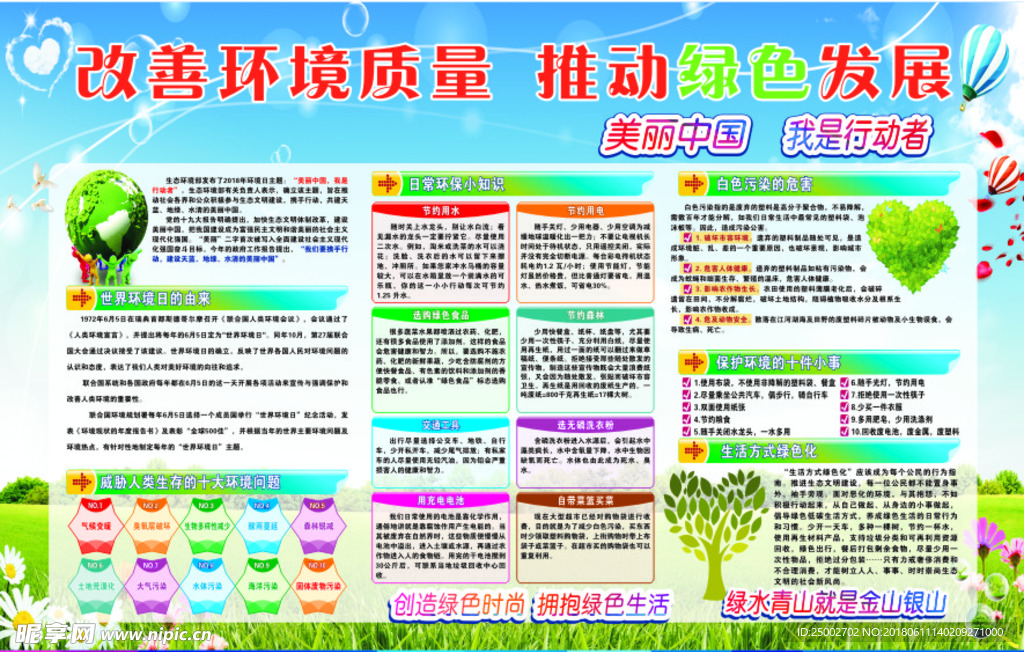 环境日 展板