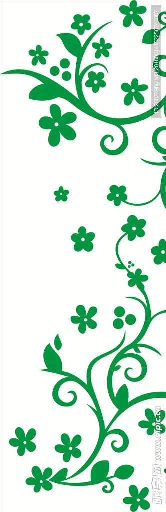 矢量花纹 花藤  花边