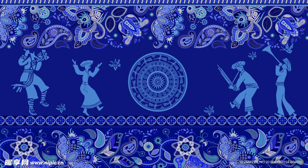 传统民族风花纹样式