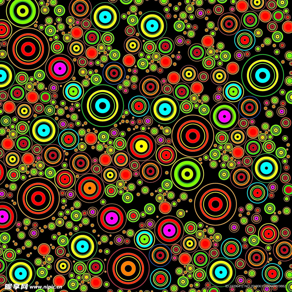 彩色圆圈无缝