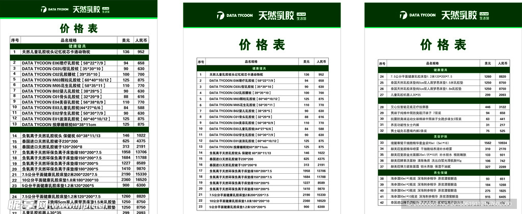 DATA  TYCOON价格表
