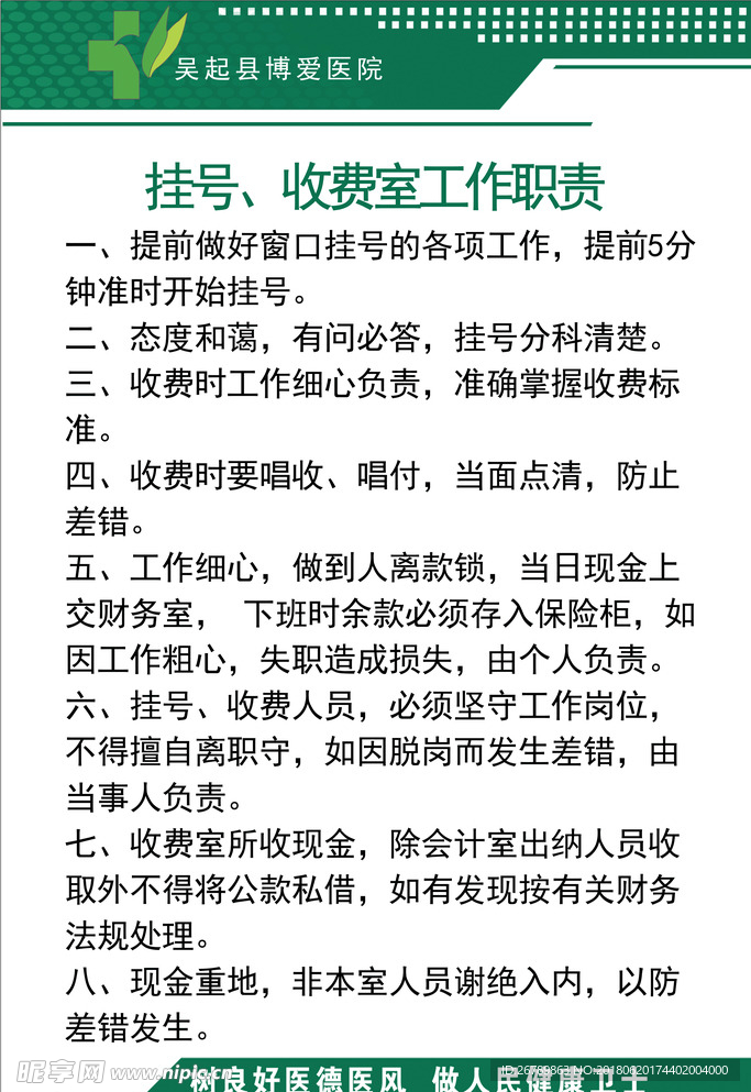 挂号，收费制度