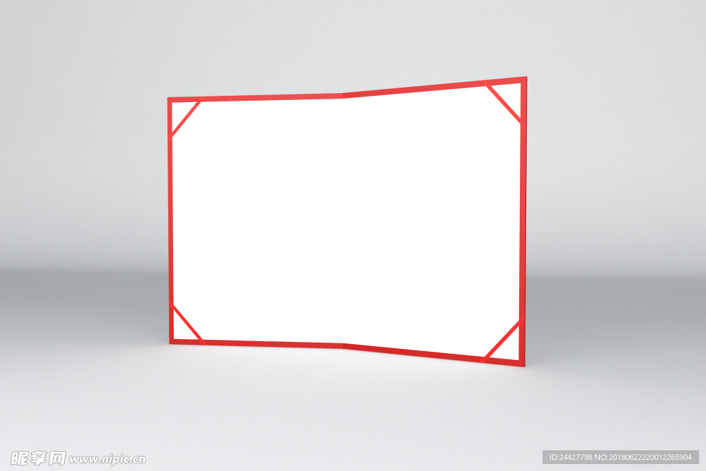 荣誉证书展开渲染效果样机