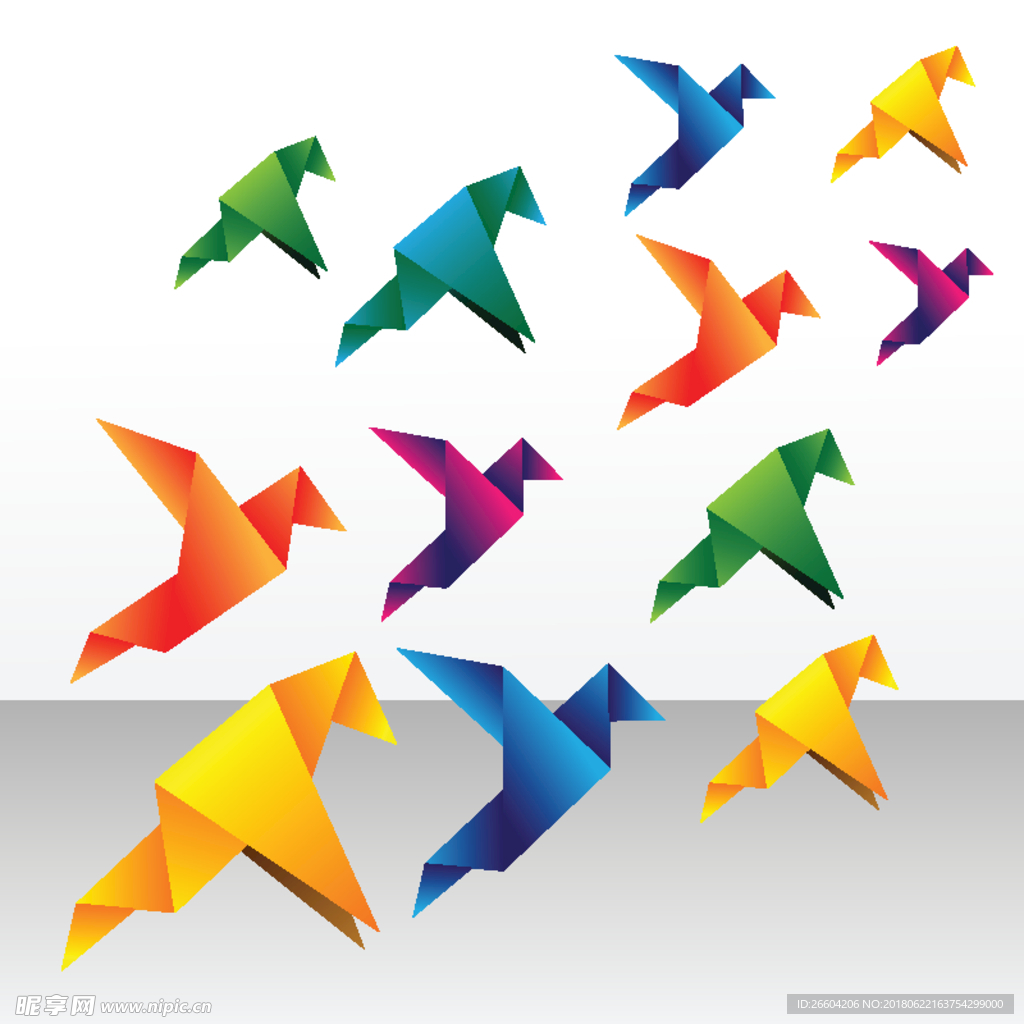 质感菱形千纸鹤