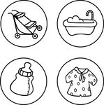 母婴用品 矢量图