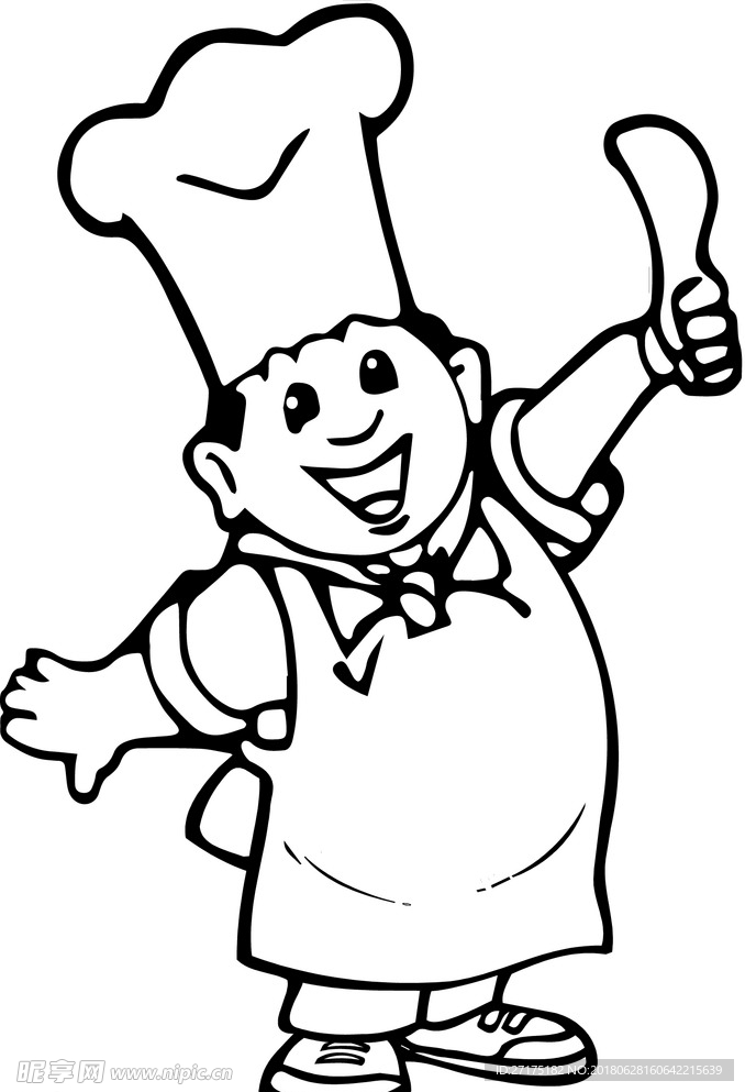 卡通男厨师