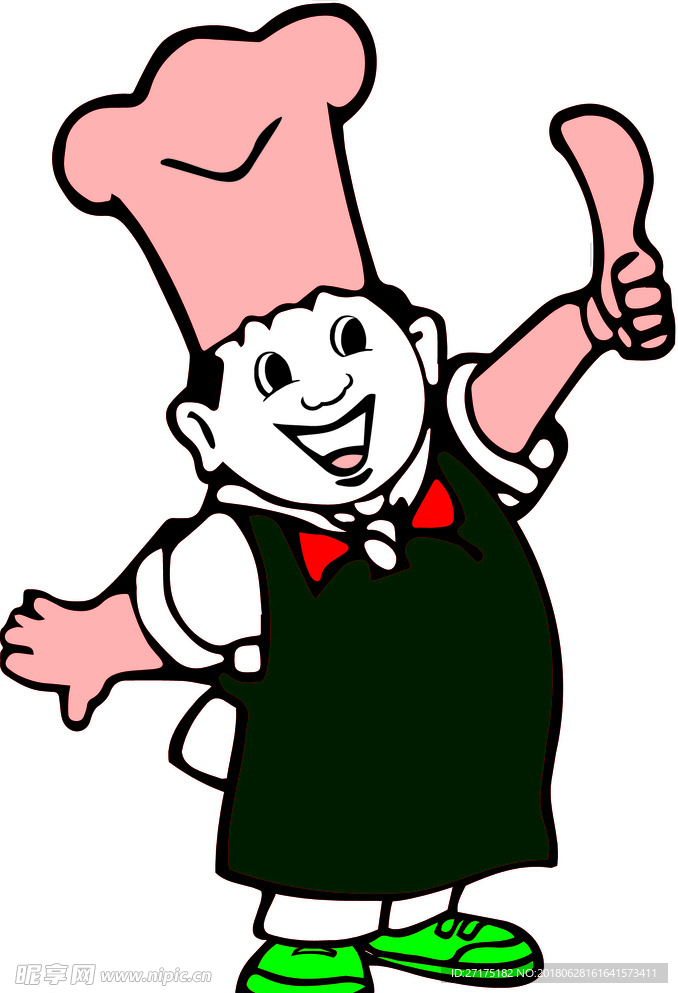 卡通男厨师