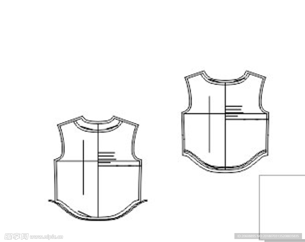 上衣服装纸样图