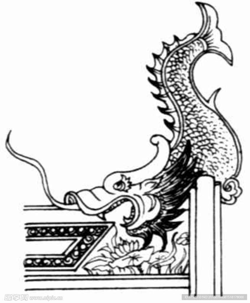 古典龙纹 鼎纹 古典花纹 中国