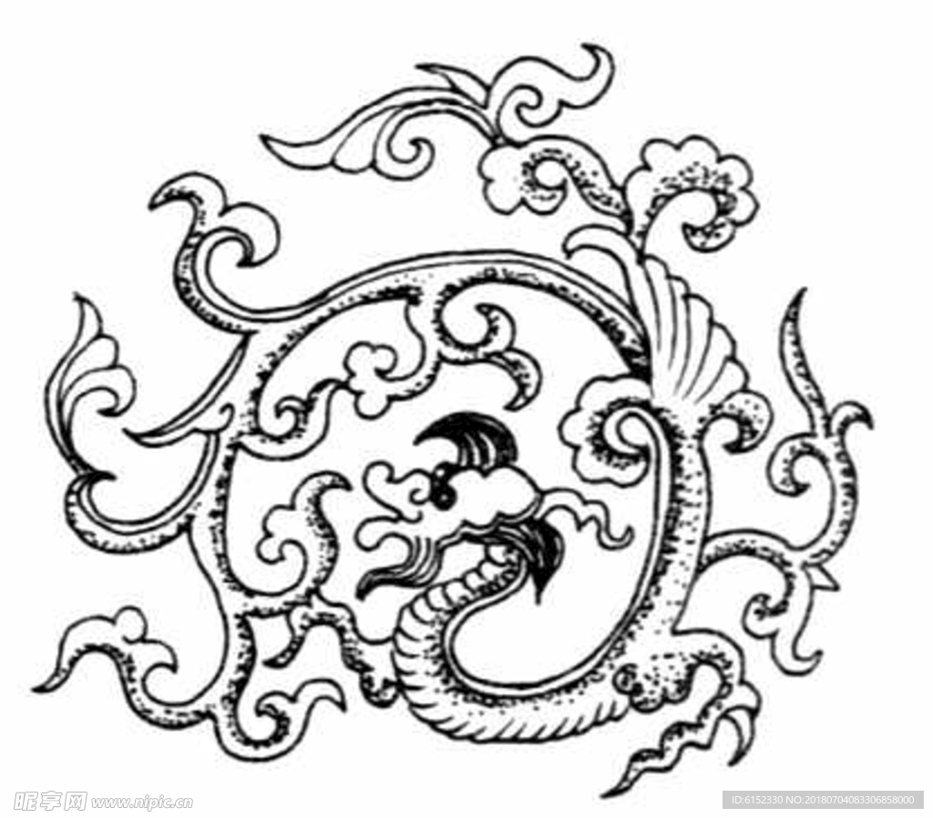 古典龙纹 鼎纹 古典花纹 中