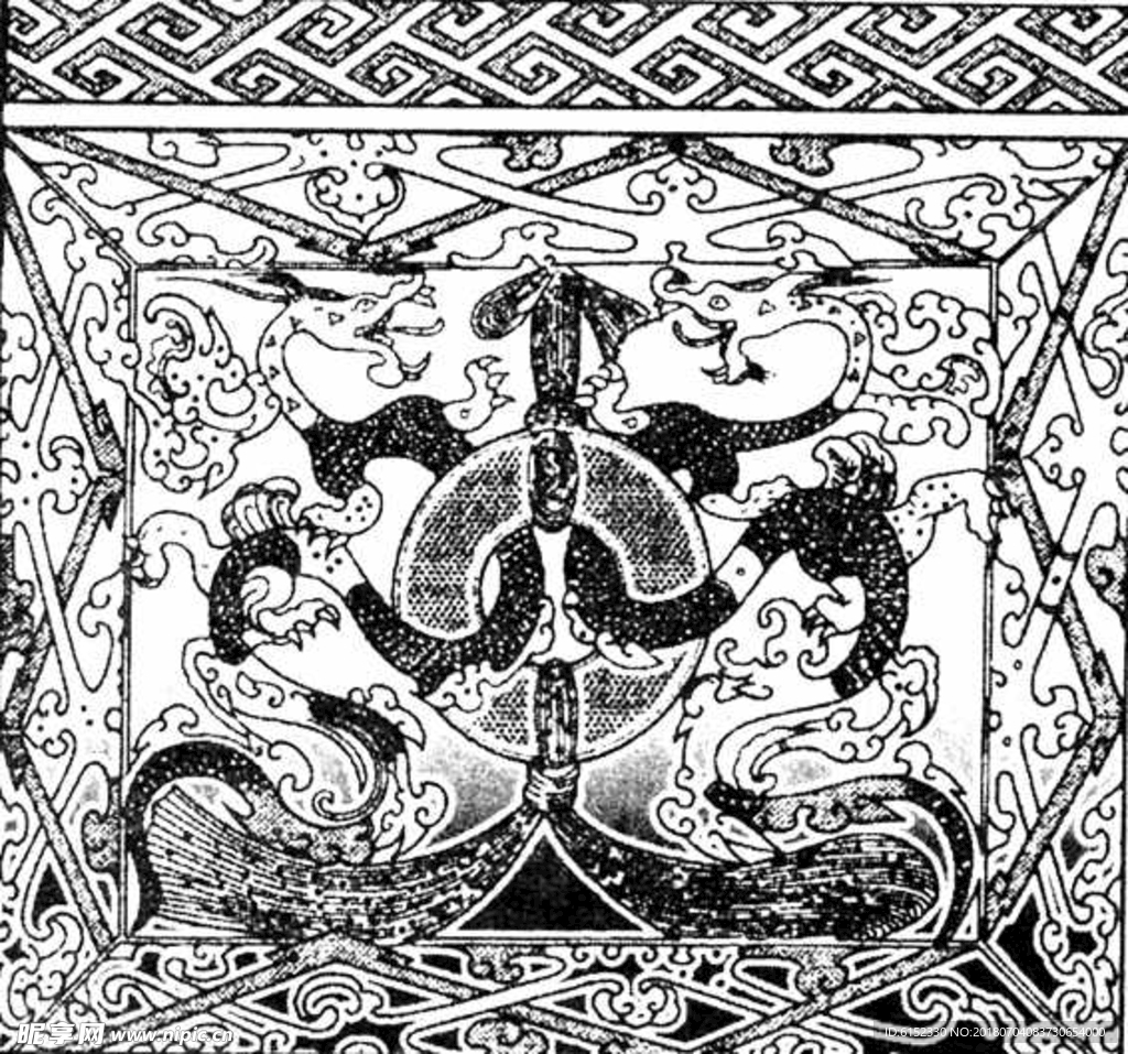 古典龙纹 鼎纹 古典花纹 中