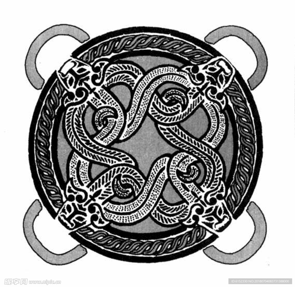 古典龙纹 鼎纹 古典花纹 中