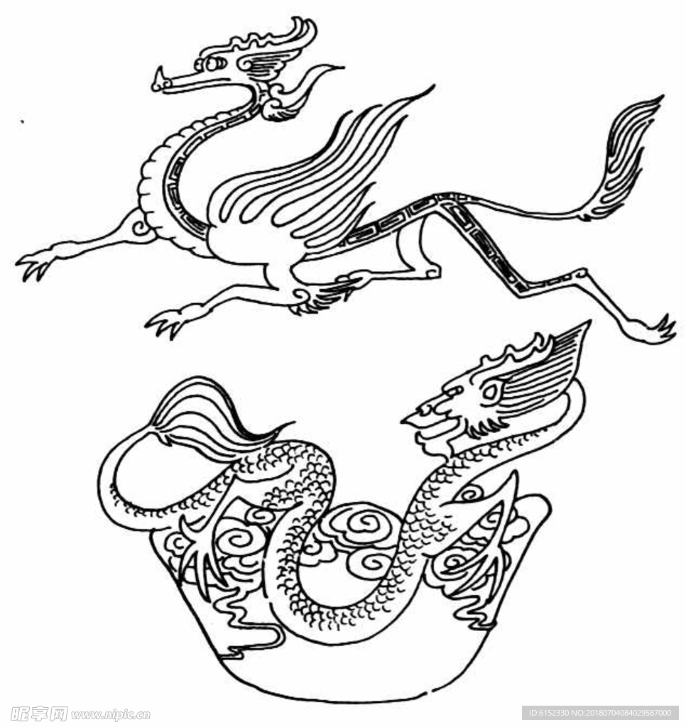 古典龙纹 鼎纹 古典花纹 中