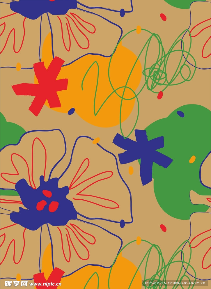 几何图形无规则图形面料花型