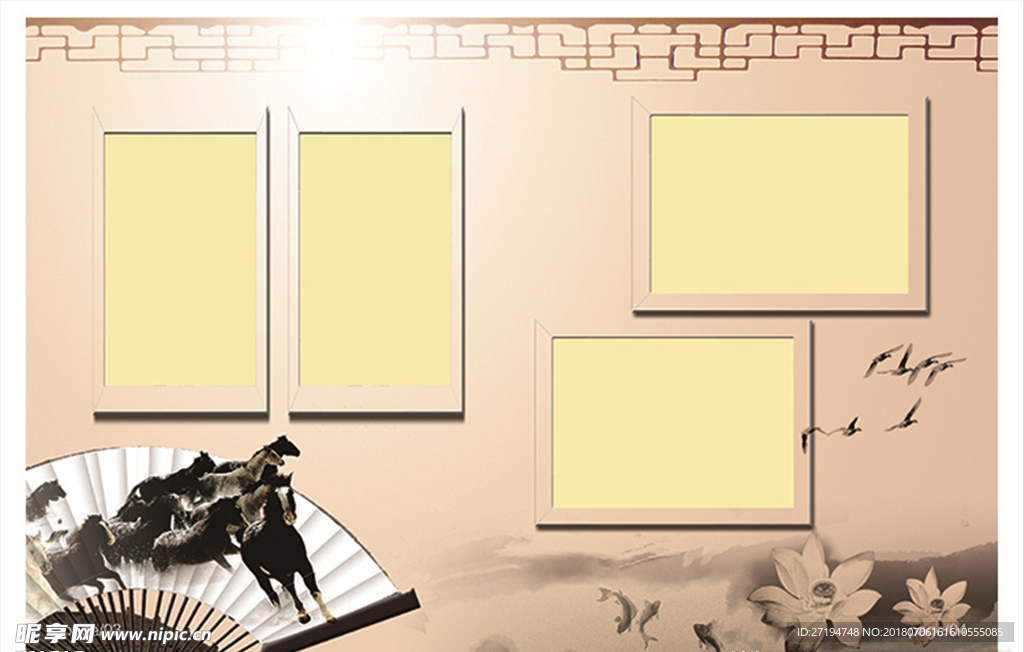 中国风同学录画册内页设计