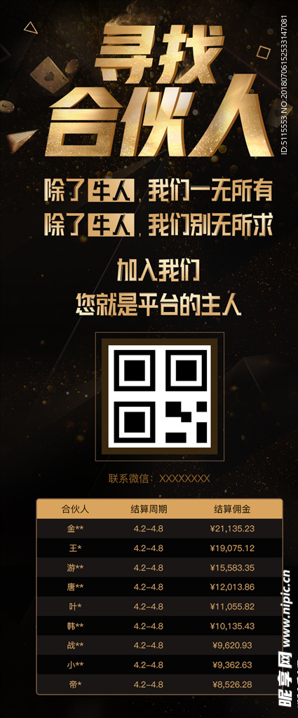 寻找合伙人H5页面