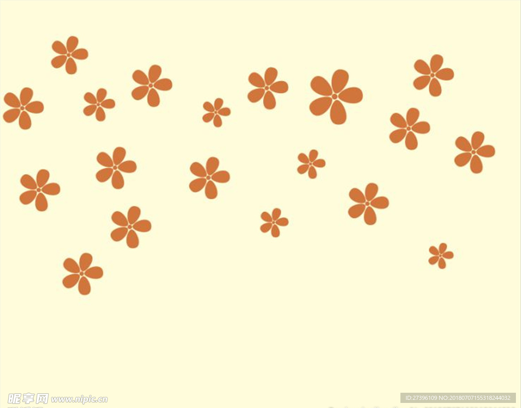 散花 硅藻泥矢量图