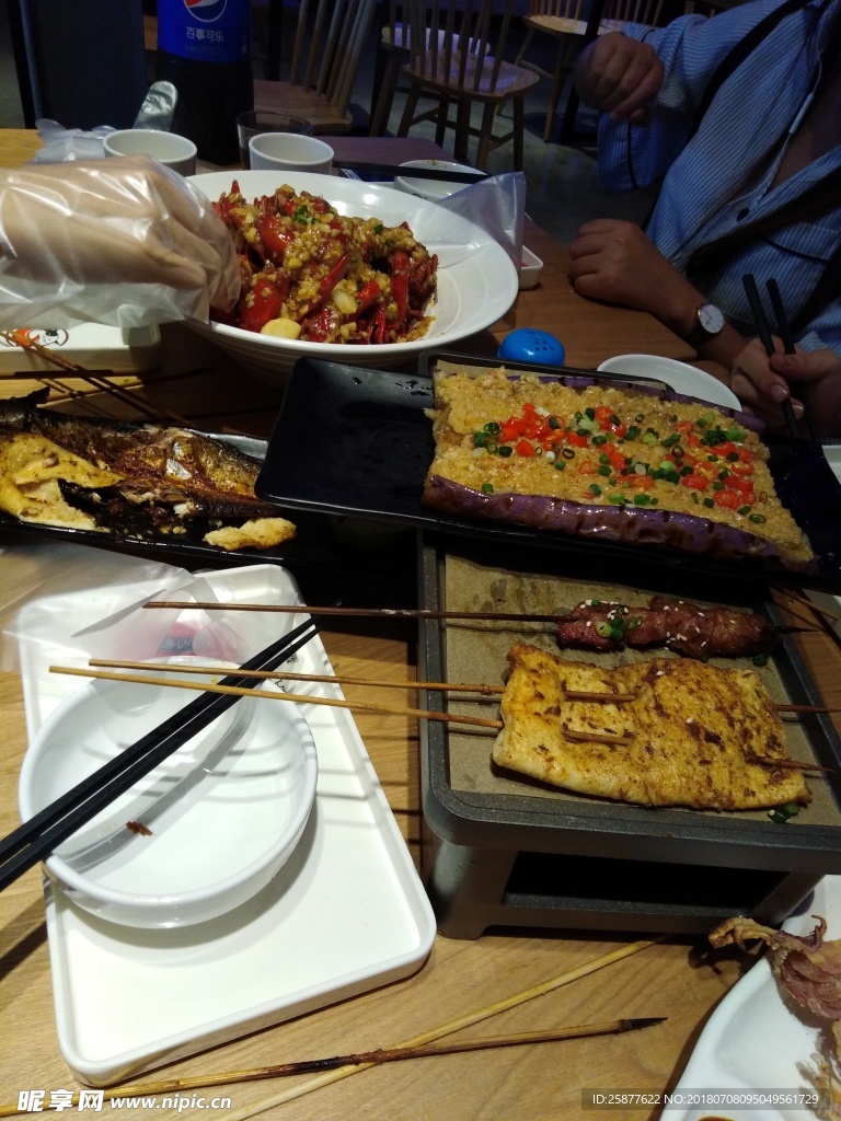 撸串 烤串 烧烤 美食串