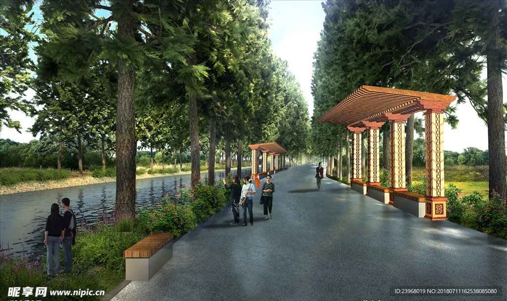 花架人视角效果图