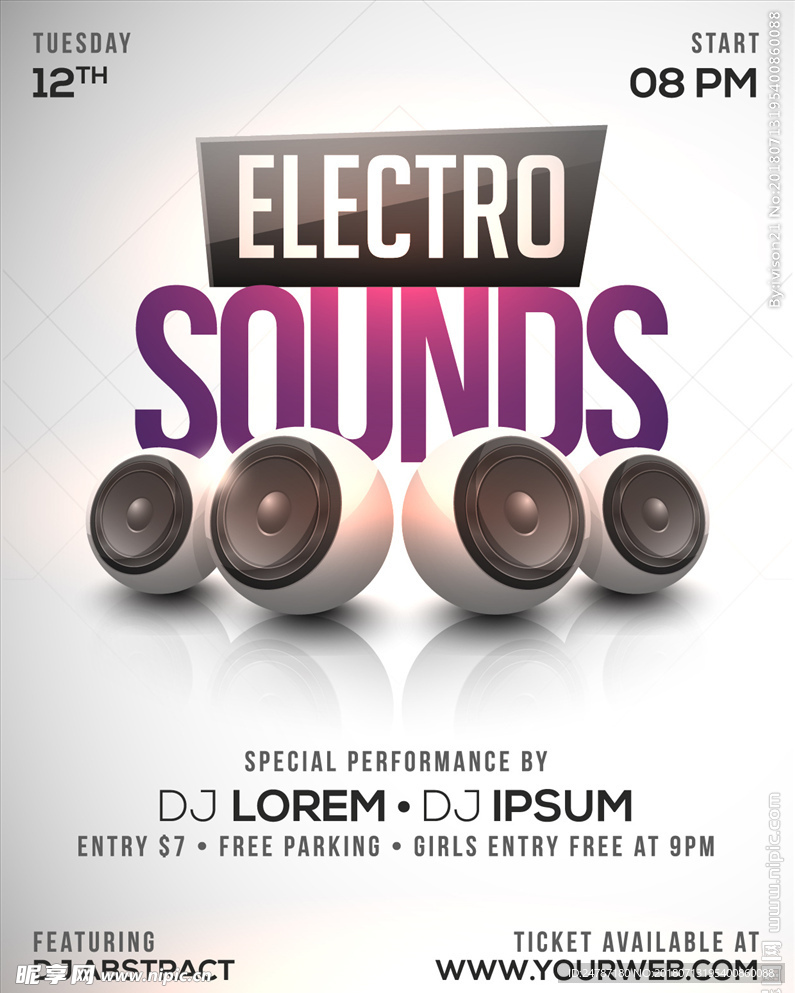 矢量音乐音响海报