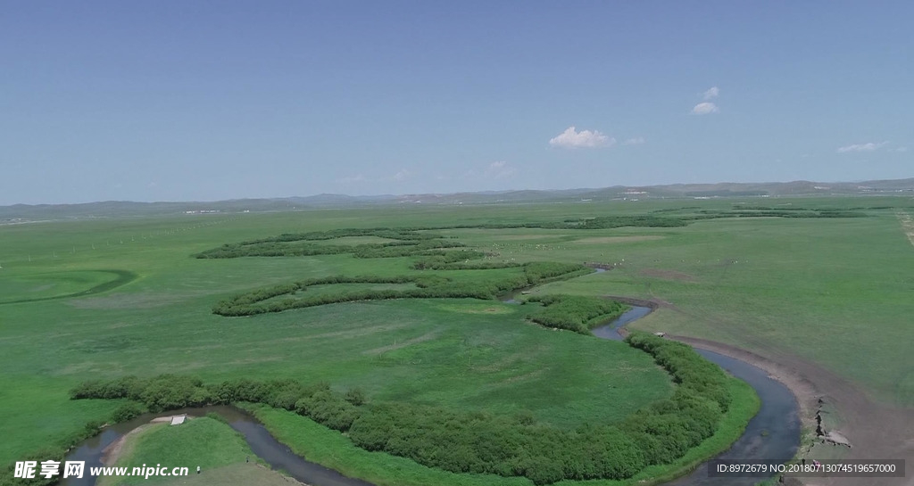 航拍草原九曲十八弯2