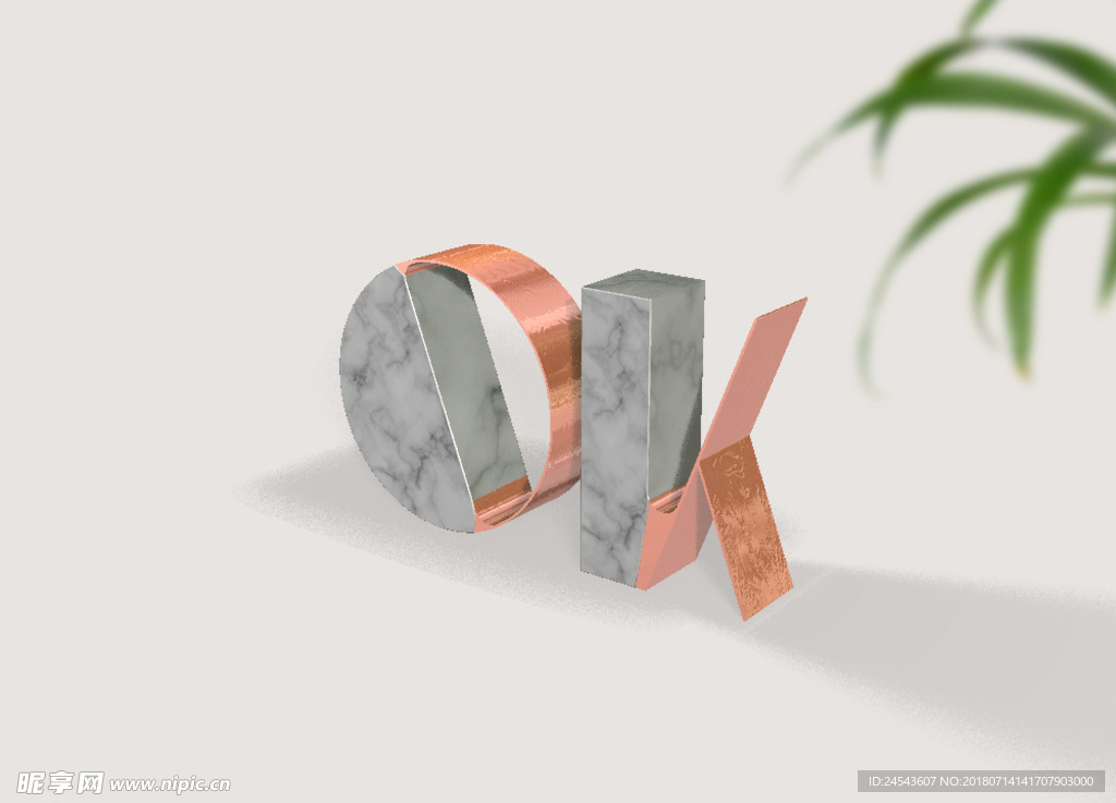 金属包边大理石文字