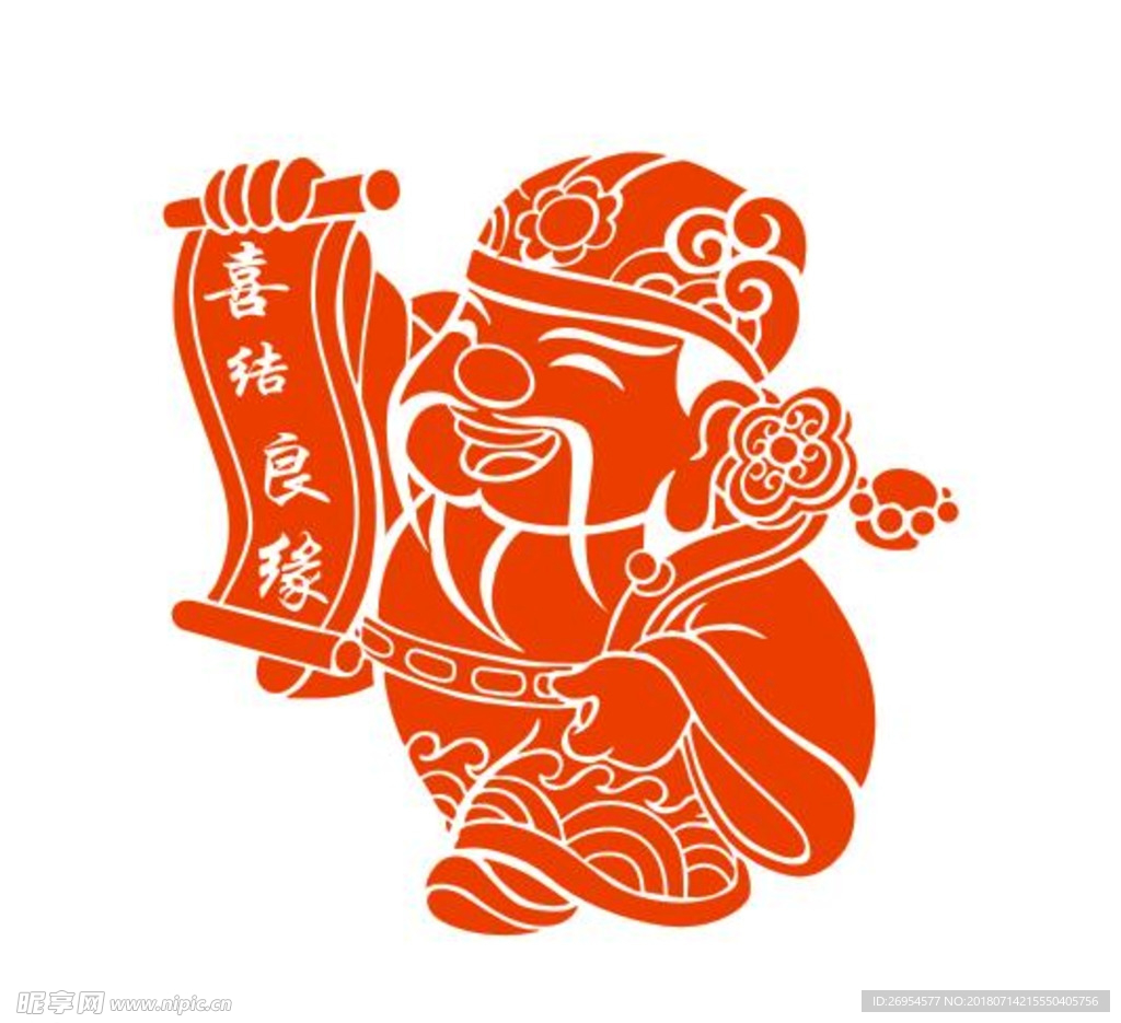 福禄寿喜 喜星矢量图文件