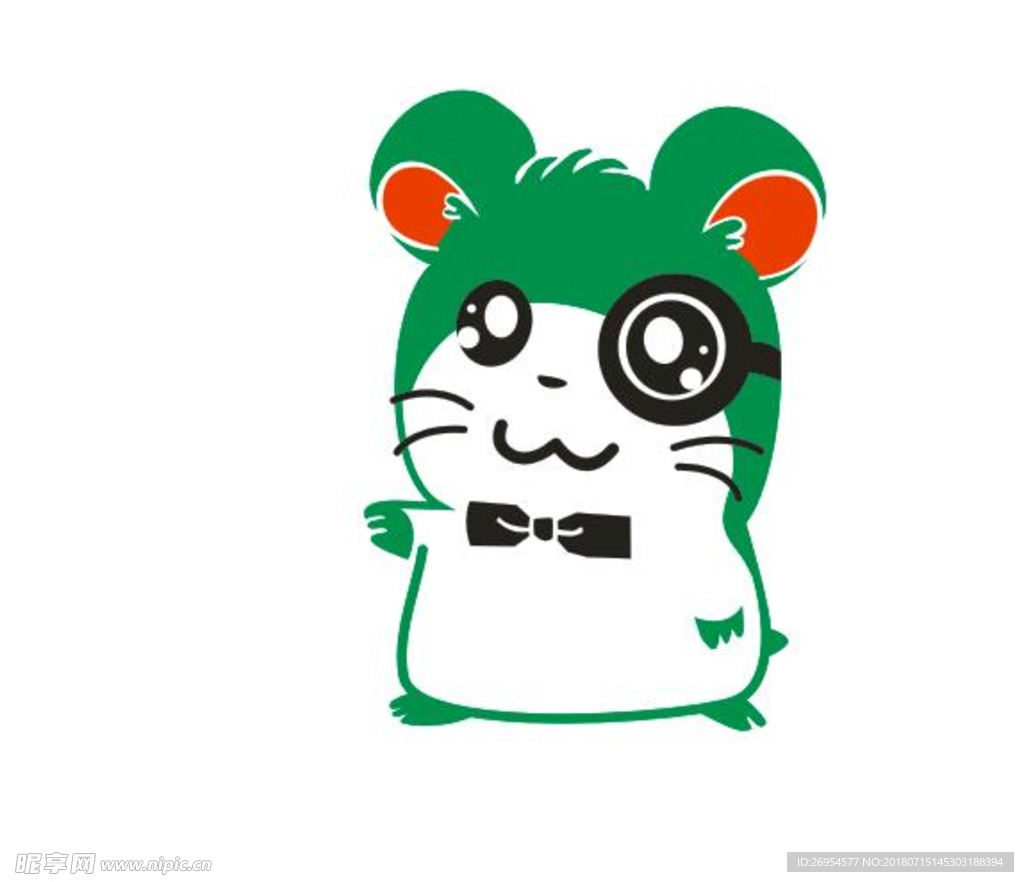 卡通仓鼠矢量图