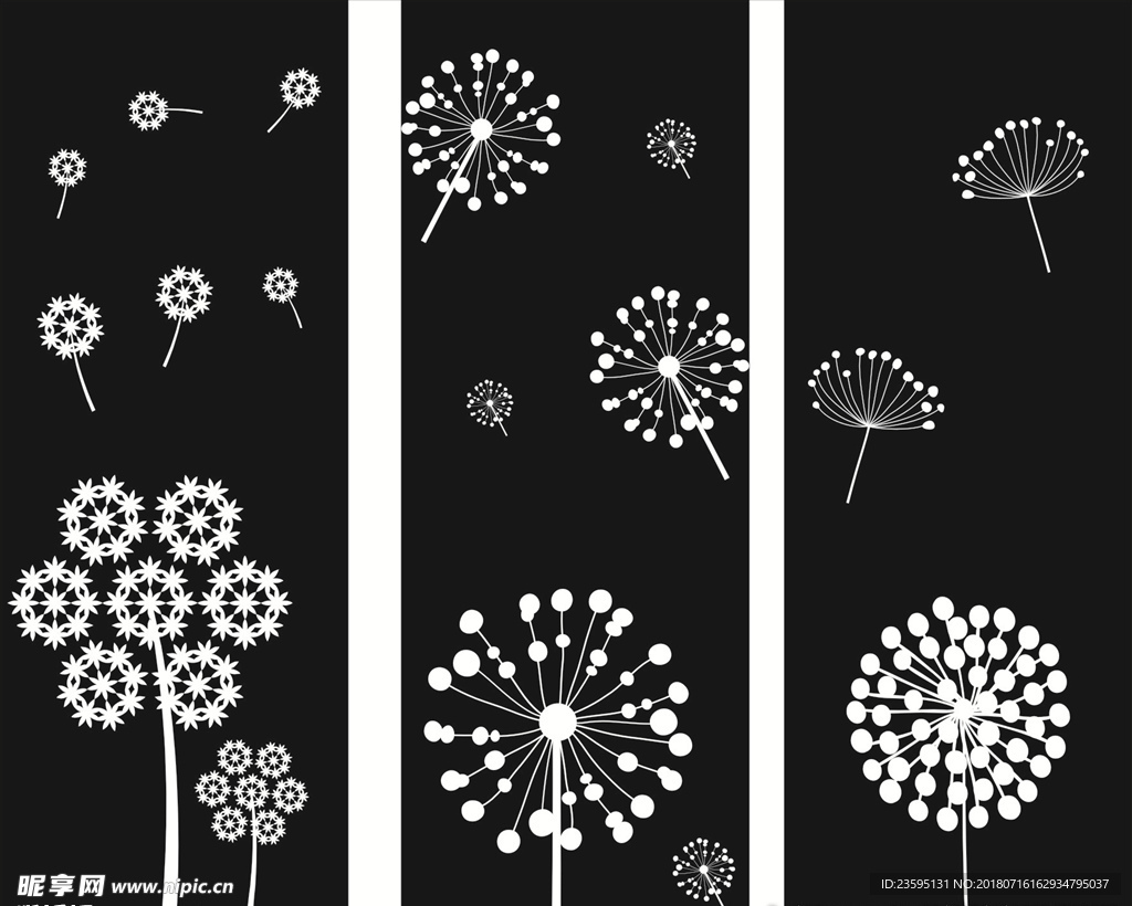 蒲公英雕刻镂空屏风隔断