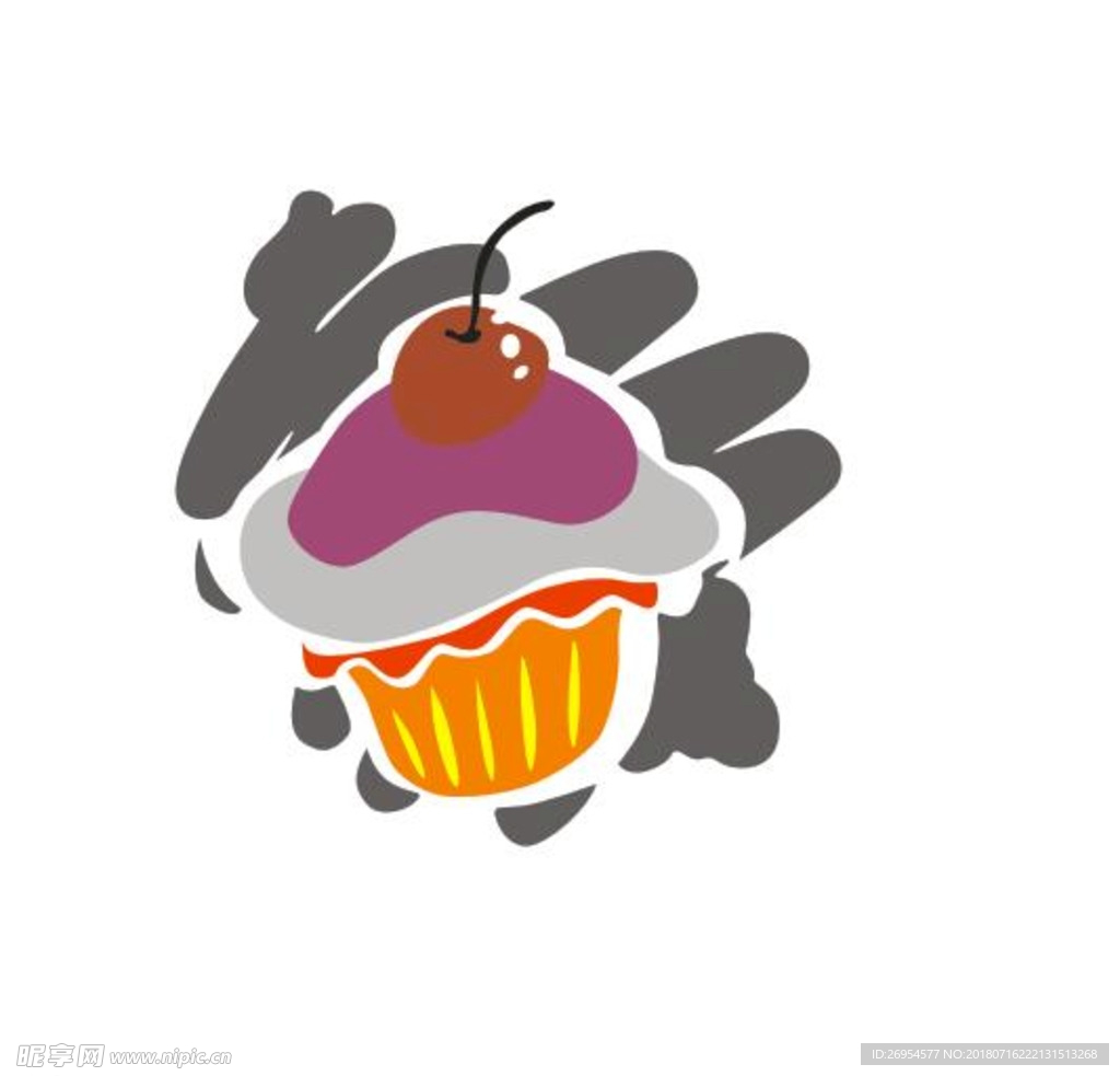 卡通蛋糕矢量食品源文件