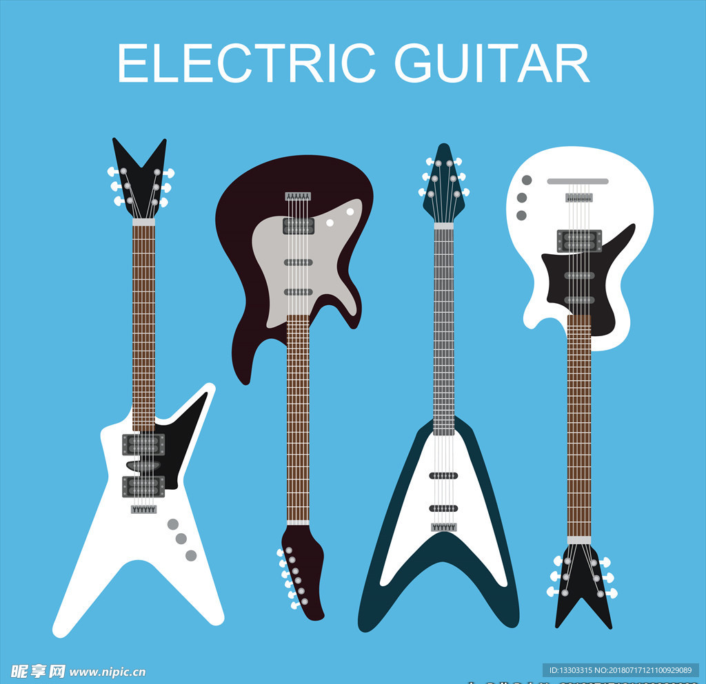 电子吉他矢量