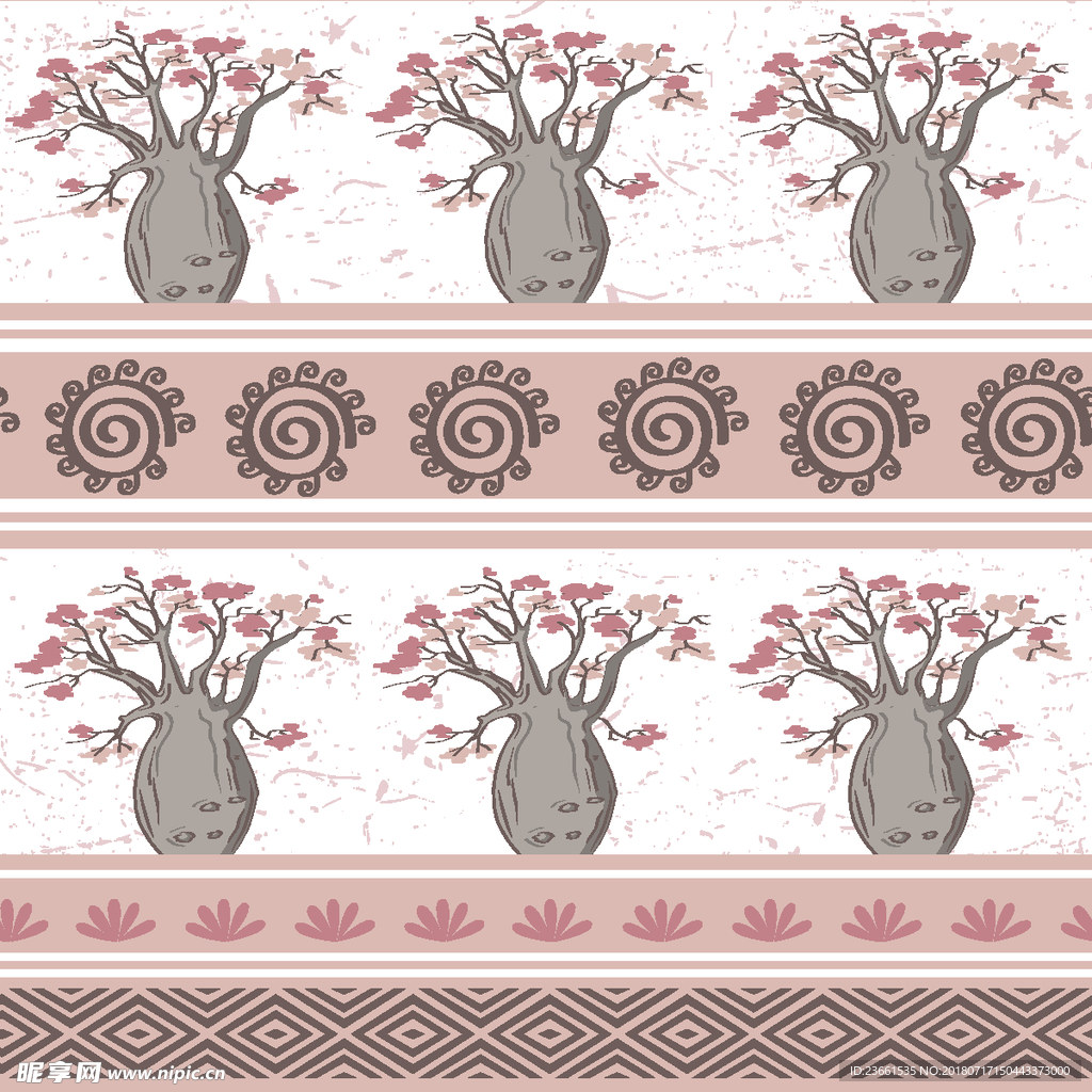 几何抽象部落风格