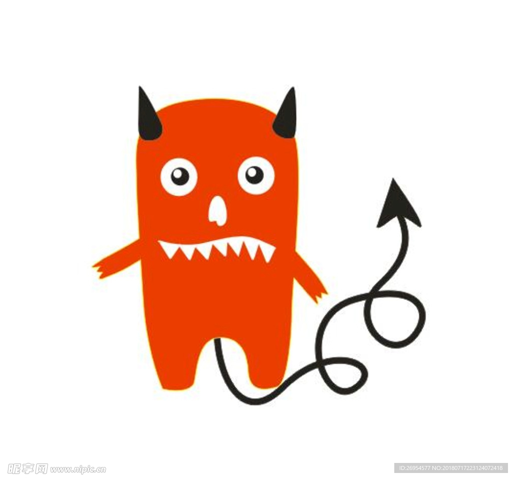 恶鬼卡通鬼怪兽图片矢量图
