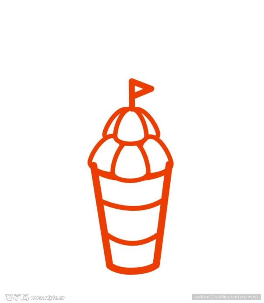 卡通杯子图标图案矢量图文件