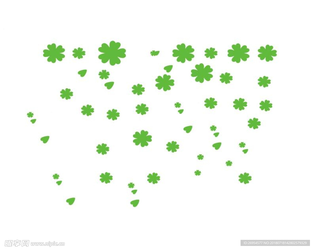 花叶子组合矢量图