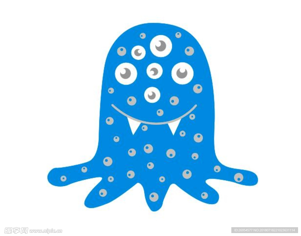 卡通怪物图片矢量图