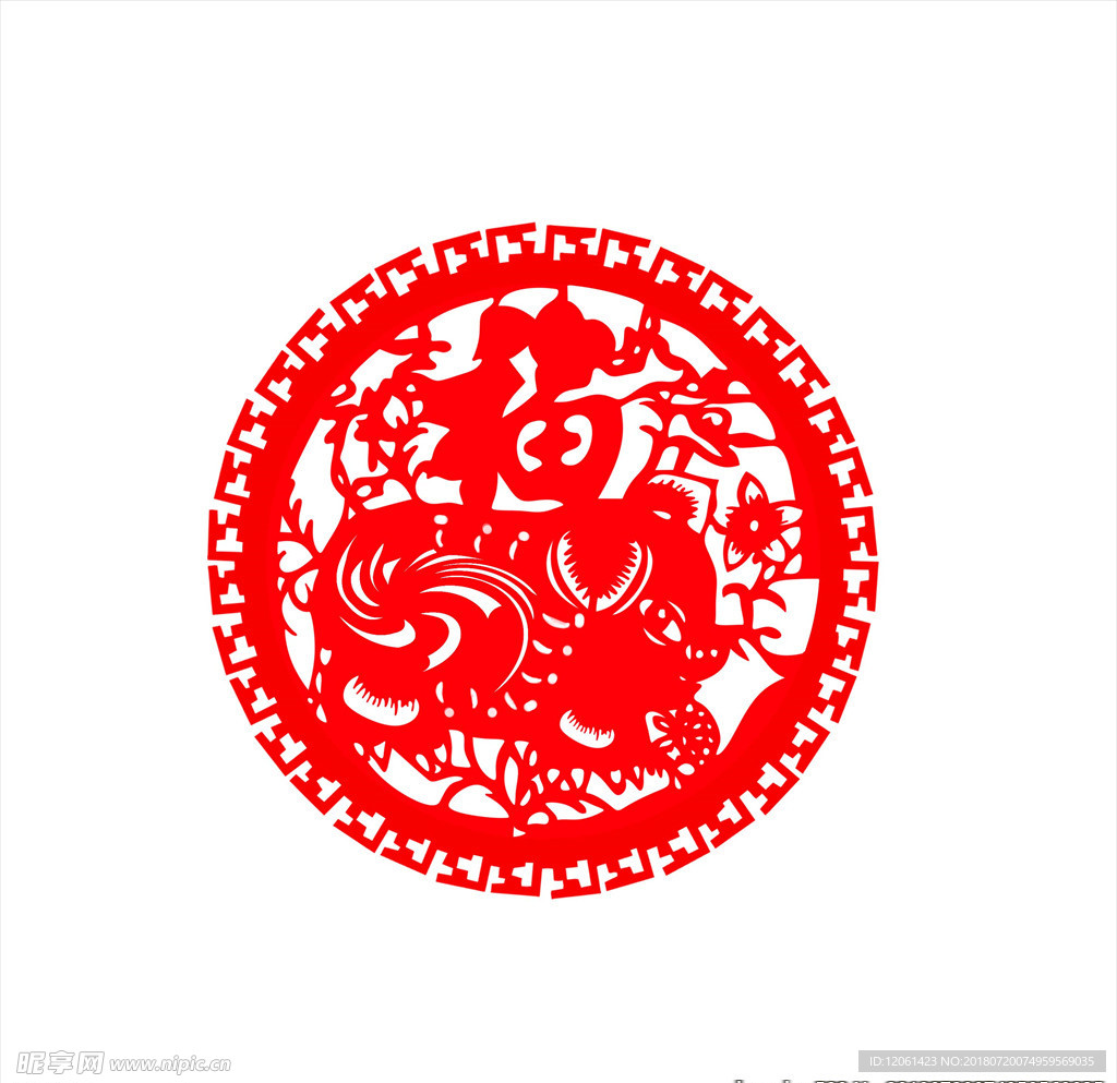 猪年剪纸