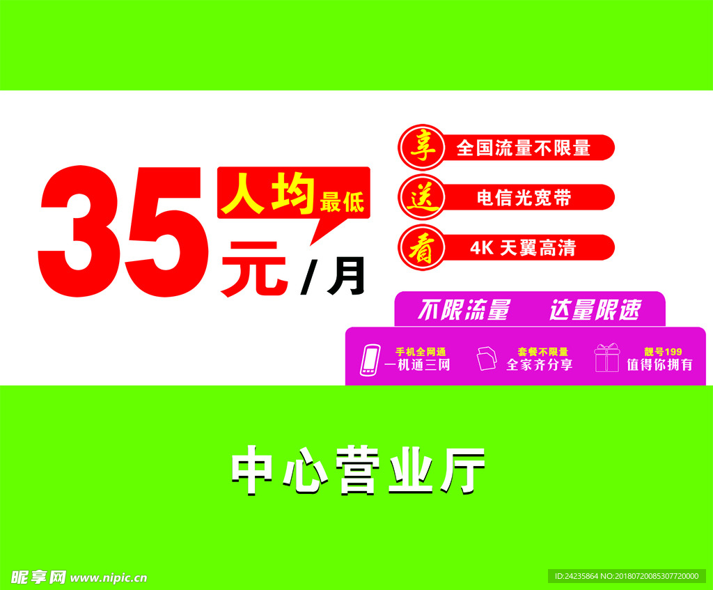 电信 流量不限量套餐