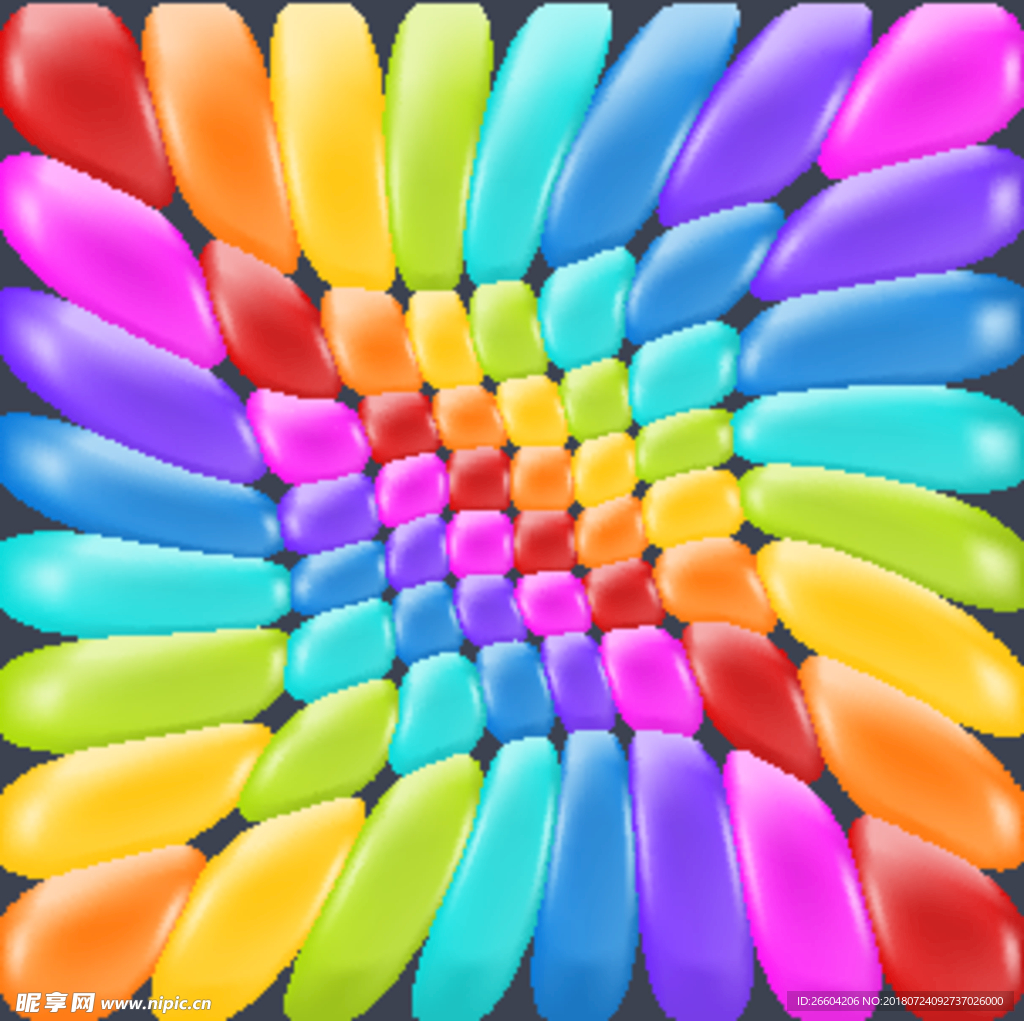 炫彩质感不规则七彩几何图形