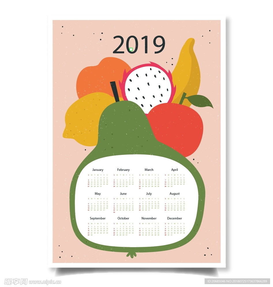 2019 水果 日历