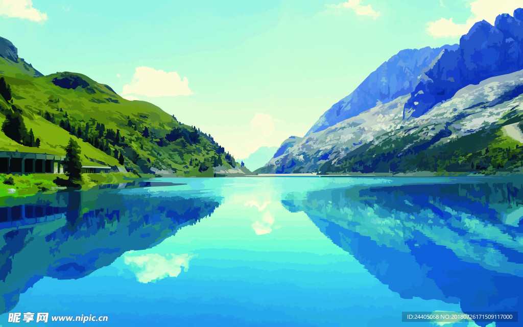 手绘 水粉画 点画 无框画 中