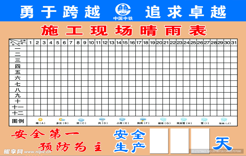 施工现场晴雨表