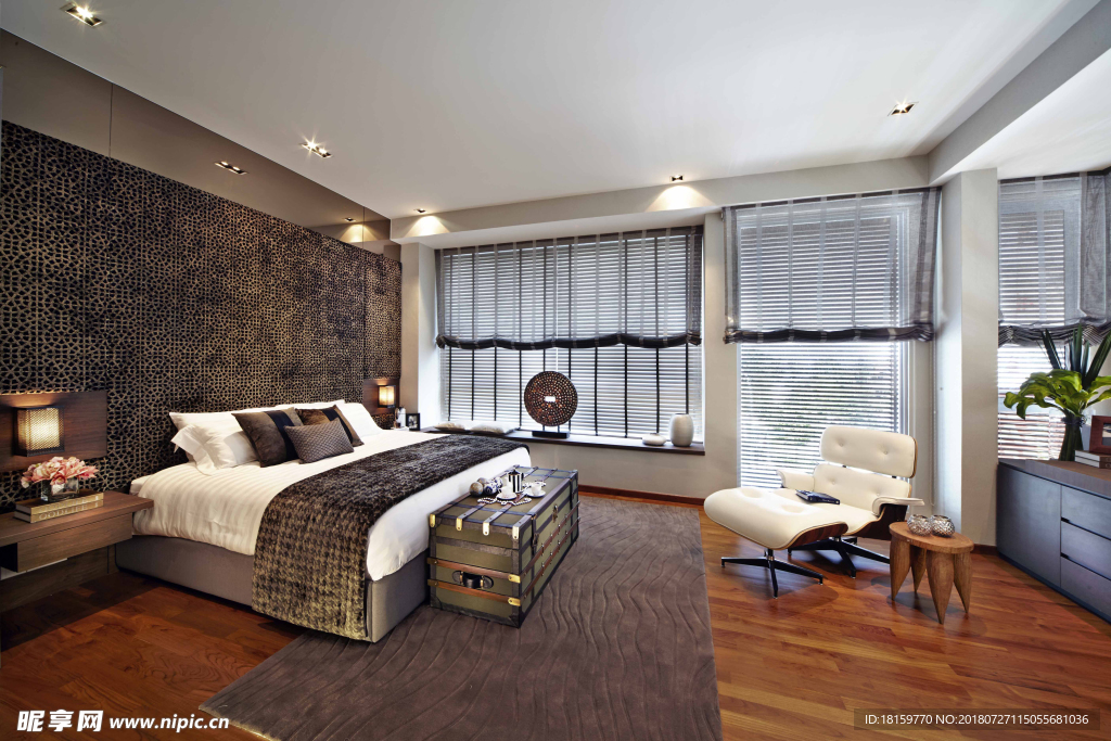 别墅 卧室 室内 床  豪宅