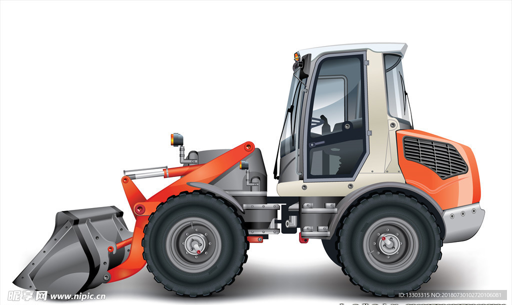 推土机矢量素材