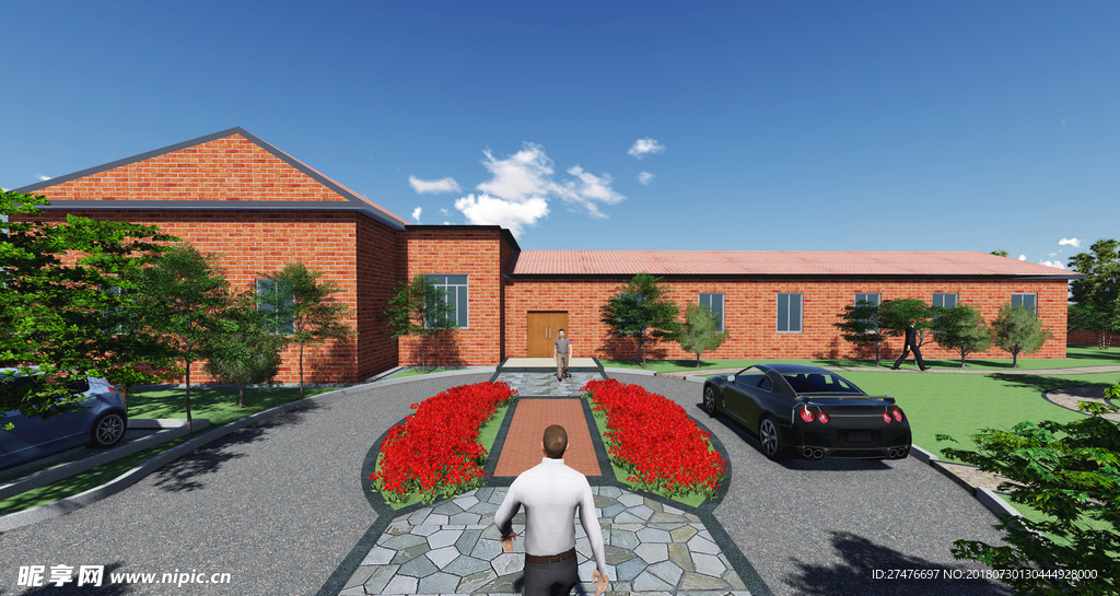 泵站景观设计效果图