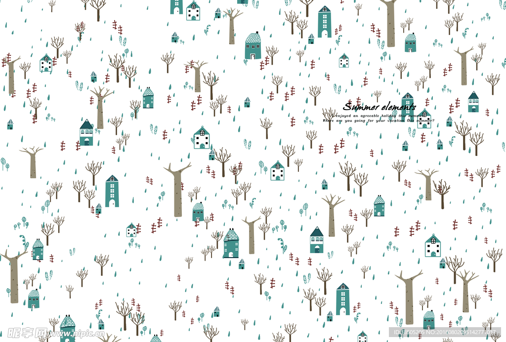 夏日元素 封面设计