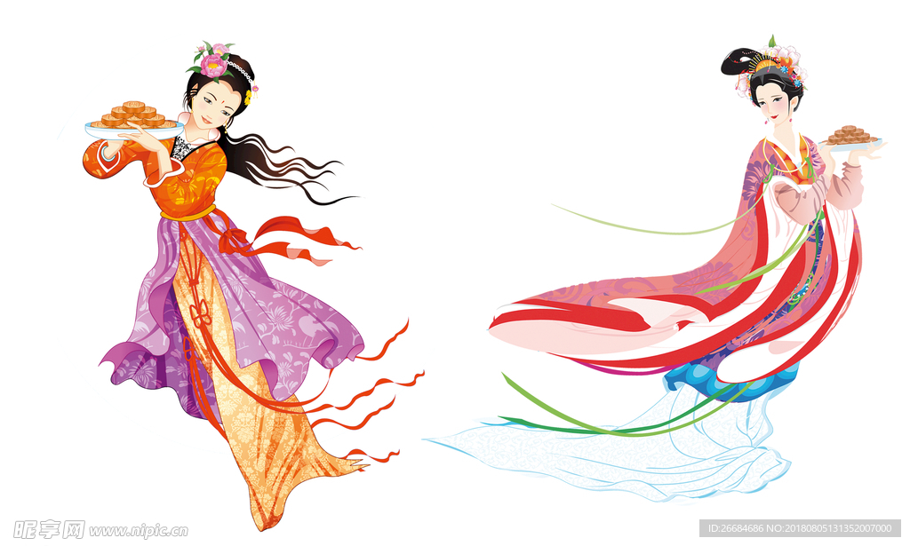 古风仙女免抠素材