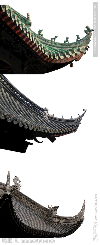 楼阁一角免抠素材